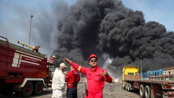 Massive Fire Breaks Out in Mashhad After Explosion